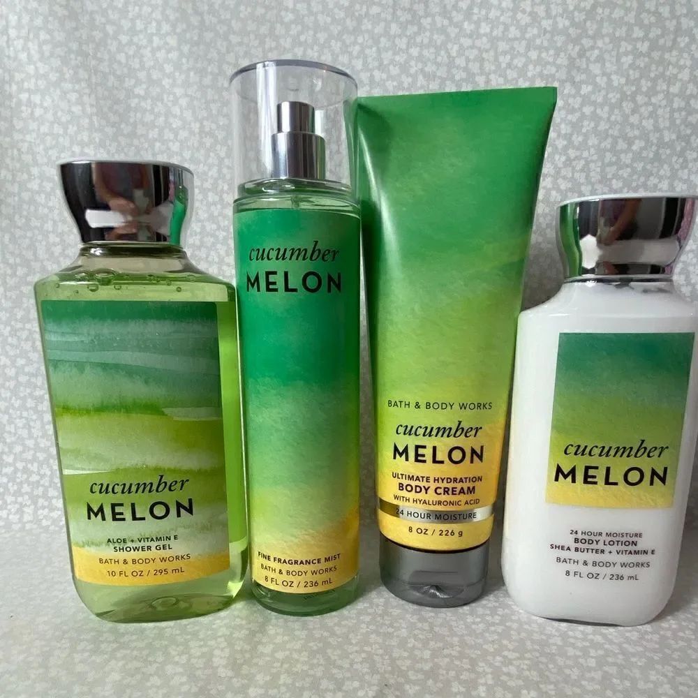 Bath and Body Works CUCUMBER MELON 4 Pc Set